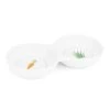 Navaris Double Food Bowl For Small Animals - Ceramic Food Bowls For Rabbits, Guinea Pigs, Small Pets - Rabbit Water Dish - Carrot And Grass Design -Pet Care Center 21AvHDRTyWL