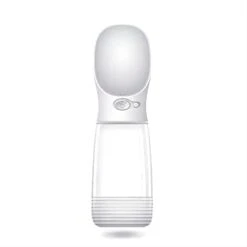 AACARB Cat Water Dispenser, Dog Portable Water Bottle Travel Pet Drinker Leak Proof Dog Bowl Supply Food Outdoor Cat Walking Drinking Bottle Dogs Feeder (Color : White)