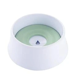 AACARB Cat Water Dispenser, Pet Cat Dog Water Bowl Floating Bowl Slow Water Feeder Drink Dispenser Anti-Overflow Pet Fountain 1200ml Splash-Free Water Bowl (Color : Green)