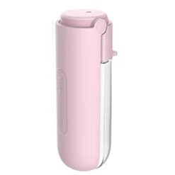 AYENCI Cat Automatic Water, Foldable Dog Water Bottle Leakproof Pet Drinking Bottle Bowl For Dogs Outdoor Portable Dog Waterer Dog Supplies (Color : Pink 420ml)