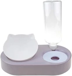 AYENCI Cat Automatic Water, Dog Food Bowl With Stand Automatic Water Storage Dispenser 2 In1 Pet Cat Food Bowl Water Bottle Pet Supplies Cat Food Container (Color : Pink) -Pet Care Center 21jqW0iTm9L. AC