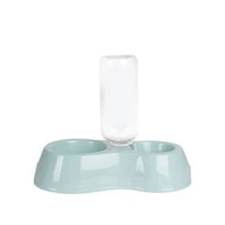 AACARB Cat Water Dispenser, With Drinking Bottle Plastic Pet Double Bowl With Water Storage A Dual-use Bowl For Eating And Drinking Dog Bowl Cat Pet Bowl (Color : Pink) -Pet Care Center 21qSgQ6fy9L