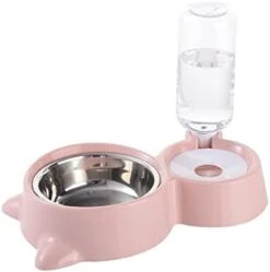 AACARB Cat Water Dispenser, Dog Bowl Detachable Pet Automatic Drinking Water Bottle Double Cat Bowl Not Wet Mouth For Dog Cat Feeding Dishes Pets Supplies (Color : Red) -Pet Care Center 312KaItUcL. AC