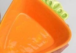 Rabbit Food Bowl - Ceramic Bunny Guinea Pig Hay Feeder Food Dish Water Bowl Chew Resistant Food Bowls Water Feeder For Rabbits, Guinea Pigs, Chinchilla, Ferrets (Big Carrot) -Pet Care Center 312uVzXpvfS