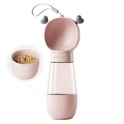 AYENCI Cat Automatic Water, Dog Going Out Water Cup Dog Canteen Portable Accompanying Cup Dog Walking Water Bottle Pet Drinking Water Feeding Water Dispense (Color : Pink)
