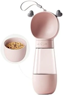 AACARB Cat Water Dispenser, Dog Going Out Water Cup Dog Canteen Portable Accompanying Cup Dog Walking Water Bottle Pet Drinking Water Feeding Water Dispense (Color : Pink) -Pet Care Center 313H0tcET1L. AC