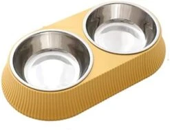 AYENCI Cat Automatic Water, Double Square Round Pet Bowl,pet Food And Water Feeder,Made Of Stainless Steel,Dog And Cat Feeding Accessories Kit (Size : Single Bowl Blue02) -Pet Care Center 315nqqqlITL. AC