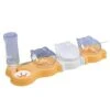 AYENCI Cat Automatic Water, Dog Bowl Cat Feeder Bowl For Dogs Automatic Water Bottle Drinking Bowl Pet Food Bowl Cat Food Double Three Four Bowl Puppy Feeder (Size : Four Bowls Yellow)