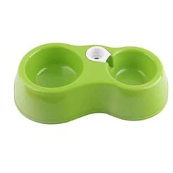 AYENCI Cat Automatic Water, Pet Round Plastic Water Bowl Power Supply Double Bowl Dog Bowl Cat Food Bowl Dog Water Bottle Usable Bowl (Size : Green)