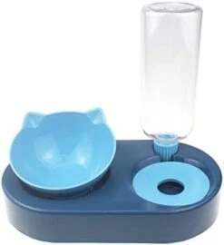 AYENCI Cat Automatic Water, Dog Food Bowl With Stand Automatic Water Storage Dispenser 2 In1 Pet Cat Food Bowl Water Bottle Pet Supplies Cat Food Container (Color : Pink) -Pet Care Center 31NxcJg7u0L. AC