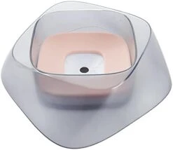 AACARB Cat Water Dispenser, Pet Water Dispenser Dog Drinking Water Bowl Frosted Splashproof Mouth Not Wet Dog Buoyancy Bowl Dog Food Drop Transport (Size : Blue) -Pet Care Center 31OGa4iTkL. AC