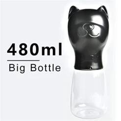 AYENCI Cat Automatic Water, 480ML Portable Pet Dog Water Bottle For Dogs Bulldog Pug Water Cups Feeder No Leaking Puppy Dog Drinking Bowl Black/White (Color : White) -Pet Care Center 31POK89ynaL