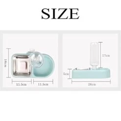 AYENCI Cat Automatic Water, Pet Double-Bowl Hanging Type Automatic Drinking Fountain Multifunction Food Bowl Cats Dogs Pet Supplies (Color : Blue) -Pet Care Center 31PWS7U53tL 1