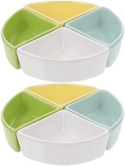 Generic 4pcs Shape Feeder Food Supplies And Pets Squirrel Water Dish Waterer Rabbit Device Hedgehog Feed Animal Bunny Chinchilla Dispenser Guinea Triangle Holder Ceramic -Pet Care Center 31Q1AIuU 4L. AC