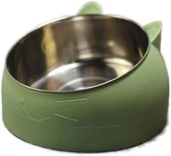 AYENCI Cat Automatic Water, Cat Dog Bowl Inclined Stainless Steel Cat Food Container Non Slip Base Pet Water Feeder Safeguard Neck Puppy Cats Bowls Supplies (Size : Branco) -Pet Care Center 31XomuU5MzL. AC