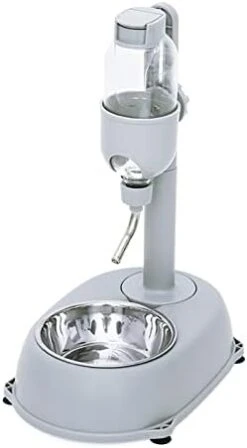 AACARB Cat Water Dispenser, Anti-tip Dog Bowl With Plastic Drinking Water Bottle Dispenser Automatic Feeder Hanging Kettle Cat Pet Food Container Supplies (Size : Gray) -Pet Care Center 31goJ5nwRyL. AC
