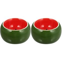 Pet Feeder 2pcs Dogs Feeder Rodent Animal Gerbil Hedgehog Animals Dispenser Guinea Dish Rodents Mice Feeding Eating Bite For Tipping Cats Pig Ceramic Small Moving Holder Reptile Water Dish