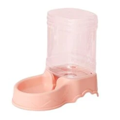 AACARB Cat Water Dispenser, 3.8l Large Capacity Pet Feeding Drinkers Cat Dog Duck Automatic Plastic Feeder Drink Animal Food Bottle Water Dropshipping (Size : Pink Water)