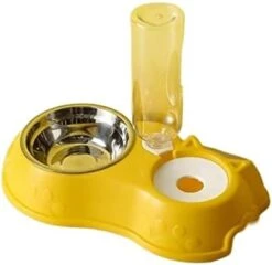 AYENCI Cat Automatic Water, Pet Feeder Stainless Steel Bowl With Water Bottle Automatic Cat Drinking Food Containers Bowl Pet Accessories (Size : 3) -Pet Care Center 31n8GX22d8L. AC