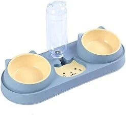 AYENCI Cat Automatic Water, 3 In 1 Pet Feeder And Waterer 500ml Water Bottle Water Fountain Non Slip Food Container Pet Feeding Station Cat Bowls (Color : Green) -Pet Care Center 31nvmQ88g4L. AC