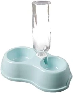 AACARB Cat Water Dispenser, 500ml Water Bottle With Food Bowls Automatic Drink Dogs Cats Supplies Kitten Puppy Feeders Storage Dispenser Pet Food Cup (Size : Rosa) -Pet Care Center 31ttiOv8vBL. AC 1