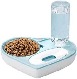 AYENCI Cat Automatic Water, 2 In 1 Pet Dog Cat Water Food Bowl Set Automatic Water Dispenser Bottle Detachable Stainless Steel Small Puppy Dog Food Bowl (Color : Pink Bowl) -Pet Care Center 31uJzGrL0L. AC