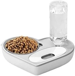 AYENCI Cat Automatic Water, 2 In 1 Pet Water Bowl, Stainless Steel Detachable Bowl For Pet, Dog And Small Cat (Size : Pink Bowl) -Pet Care Center 31vYCzR1NVL. AC