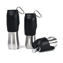 AACARB Cat Water Dispenser, Stainless Steel Water Dispenser Travel Pet Cat Portable Water Bottle Outdoor Walking Drinking Fountain For Small Large Dog (Size : 750ml) -Pet Care Center 31z5ZvtrvtL