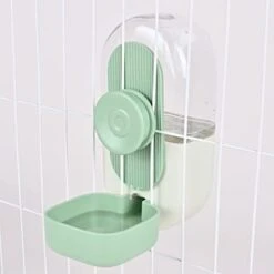 RUBYHOME Pets Food Hanging Bowl For Crates & Cages Hanging Pet Cage Feeder For Small Animals Cats Puppies Ferrets Rabbit Automatic Feeder (Green) -Pet Care Center 31z7aIJ4K7L. AC