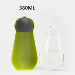 AACARB Cat Water Dispenser, Portable Dog Water Bottle Foldable Pet Feeder Dispenser Water Bottle Outdoor Travel Drinking Pet Dog Drink Bowls Dogs Supplies (Color : Green) -Pet Care Center 31zSsNKastL 1