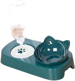 AYENCI Cat Automatic Water, Cute Cat Ears Shape Food Feeder Bowl + Water Bottle Pet Supplies Dog Cat Dispenser Bowl Waterer Set Puppy Kitten Pet Products (Size : Rosa) -Pet Care Center 31zU8UlPpKL. AC