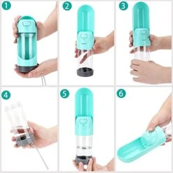 AYENCI Cat Automatic Water, 300ML Drinking Bowls Portable For Small Large Dogs Travel Puppy Cat Pet Dog Water Bottle Outdoor Pet Water Dispenser Feeder (Color : Pink) -Pet Care Center 410efIEG7ZL