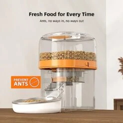 Yuposl Automatic Cat Feeders For 2-2L 2Packs, Over 180-day Battery Life Schedual Timed Pet Feeder, Automatic Dog Feeder 1-6 Meals Control, With Two Stainless Bowls,Pet Food Dispenser Dry Food -Pet Care Center 410w6w56AYL