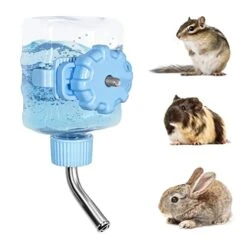 Vannon Small Animal Water Bottles For Crate Mini Clear Water Bottles Leak-Proof Water Dispenser For Rabbit, Chinchilla, Ferret, Guinea Pigs, Hedgehog, 6oz, No Drip, BPA Free