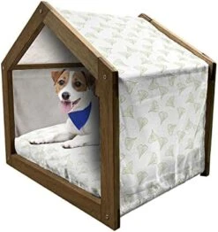 Ambesonne Abstract Wooden Pet House, Overlapping Citrus Grape Lemon Fruit Slices Vitamin Organic Food, Indoor & Outdoor Portable Dog Kennel With Pillow And Cover, Medium, Vermilion Orange -Pet Care Center 411S9SbOwqL. AC