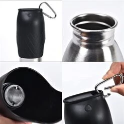 AACARB Cat Water Dispenser, Stainless Steel Water Dispenser Travel Pet Cat Portable Water Bottle Outdoor Walking Drinking Fountain For Small Large Dog (Size : 750ml) -Pet Care Center 411XBmsEuuL