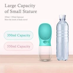 AACARB Cat Water Dispenser, 350/550ML Portable Pet Dog Water Bottle Dog Feeders Small Medium Leakproof Kettle For Outdoor Dogs Cats Bowls And Drinkers (Color : White, Size : 350ml) -Pet Care Center 412Vn5OuihL