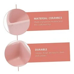 Iplusmile 3 Pcs Hamster Feeding Bowl Triangle Rabbit Water Bottle Cage For Rabbits Doggie Water Bottle Hamster Bowls Small Animal Water Bottle Hamster Bottle Food Bowl Ceramics Bowl Pink Pet -Pet Care Center 412jtGw1BWL