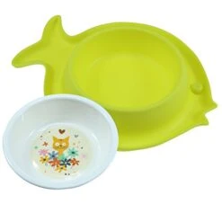 Fish Design -Pet Food Water Bowls,Silincone For Small Dogs Cats -Pet Care Center 413GiZ6SZmL