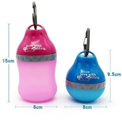 AACARB Cat Water Dispenser, Portable Dog Water Bottle Outdoor Travel Pet Water Dispenser For Dogs Cats Silicone Puppy Dog Drink Bowls Pet Supplies (Size : Blue, Color : 400ml) -Pet Care Center 414exXJmwOL