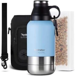 KOALA PAL 32oz Portable Dog Water Bottle W/Dog Bowls, Dog Travel Water Bottle + Travel Dog Bowls, Human And Dog Water Bottle, Dog Water Bowl Dispenser, Dog Travel Bowl, Travel Accessories For Dogs -Pet Care Center 4154U q0SiL. AC