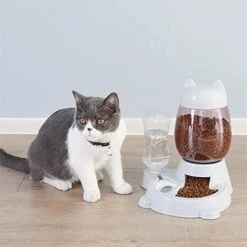 AACARB Cat Water Dispenser, Pet Automatic Drinking Fountain Dual-Use Food Bowl Water Bottle Dog Cat Feeder (Color : Pink) 13 AACARB Cat Water Dispenser, Pet Automatic Drinking Fountain Dual-Use Food Bowl Water Bottle Dog Cat Feeder (Color : Pink) -Pet Care Center 416a1xiCoqL