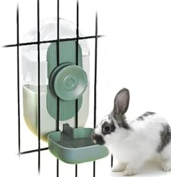 Gravity Rabbit Feeder And Water Dispenser Set, Hanging Automatic Cat Food And Water Dispenser Food Bowl For Bunny Guinea Pig Ferret (Pink) -Pet Care Center 416pDwMv1tL. AC