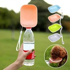AACARB Cat Water Dispenser, Portable Dog Water Bottle For Small Large Dogs Bowl Outdoor Walking Puppy Pet Travel Water Bottle Cat Drinking Bowl Dog Supplies (Color : Green) -Pet Care Center 417PZegC1AL