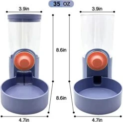 Aarpurt 35oz Hanging Automatic Food Water Dispenser, Gravity Auto Feeder Waterer Set, Water Food Bowl For Cage Pet For Dog Cat Rabbit Chinchilla Ferret -Pet Care Center 418BcOAJCeL