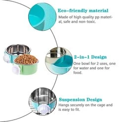 Tfwadmx Crate Dog Bowl Cat Removable Stainless Steel Food And Water Feeder Hanging Cage Bowls Coop Cup With Cleaning Set For Pet Puppy Bird Rat Guinea Pig Ferret Bunny Rabbit 2Pcs -Pet Care Center 418r4lCvcQL
