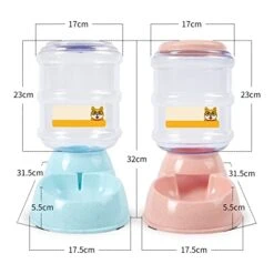 AYENCI Cat Automatic Water, 3.8L Dog Automatic Feeders Plastic Water Bottle Cat Bowl Feeding And Drinking Dog Water Dispenser Pet Feeding Bowl Pet Supplies (Color : Blue) -Pet Care Center 419RR48YlyL