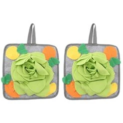 Mipcase 2pcs Tunnel Rabbits Clicker Pratical Dogs Rabbit, Forbid Mat With Puzzle Non All Sniff Small Chinchillas, Dog Things Pigs, For To Stuff Cooling Animals Rabbits, Licking