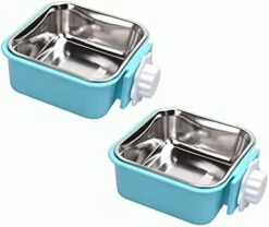 Fuwok 2-IN-1 Removable Dog Bowl For Crates Puppy Food Feeder Water Dish With Bolt Holder Stainless Steel Pet Hanging Bowl Food Water Bowl 2Pcs/Set (Small - Round, Green) -Pet Care Center 41FKmgNLUEL. AC