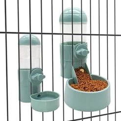 Tfwadmx Rabbit Hanging Auto Food Water Dispenser Pet Cage Suspended Food Water Bowl Chinchilla Gravity Detachable Feeder Waterer Set For Puppy Kitten Bunny Ferrets Guinea Pig (Gray) -Pet Care Center 41G5FEEWdxL. AC
